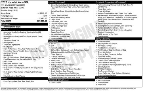 2025 Hyundai KONA SEL