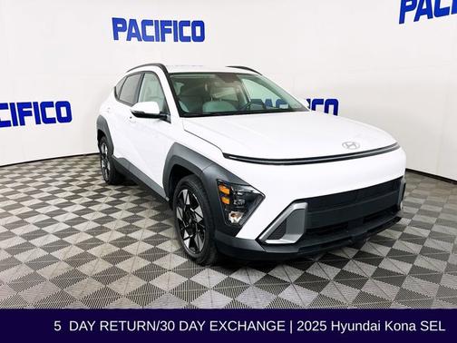 White 2025 Hyundai KONA SEL
