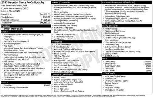 2023 Hyundai SANTA FE Calligraphy