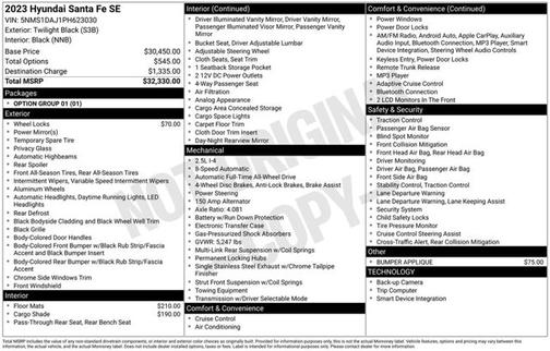 2023 Hyundai SANTA FE SE