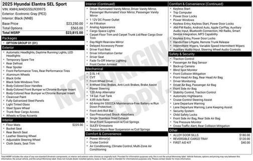 2025 Hyundai ELANTRA SEL Sport