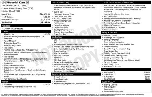 2025 Hyundai KONA SE