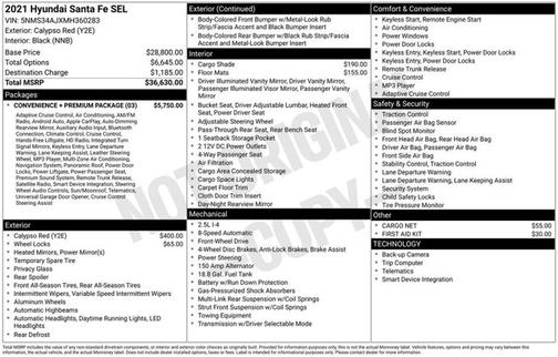 2021 Hyundai SANTA FE SEL