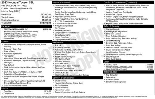 Silver 2023 Hyundai TUCSON SEL