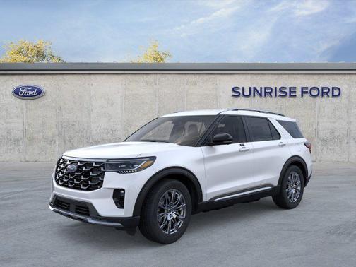 White Metallic 2026 Ford Explorer Platinum