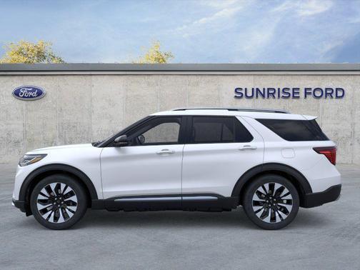White Metallic 2026 Ford Explorer Platinum
