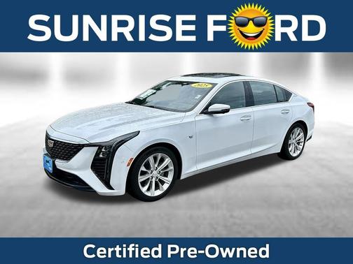 Summit White 2025 Cadillac CT5 Premium Luxury RWD