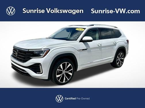 Opal White Pearl Effect 2024 Volkswagen Atlas 2.0T SEL Premium R-Line