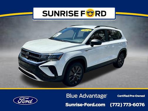 Pure White 2024 Volkswagen Taos 1.5T S