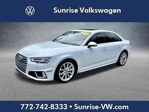 Glacier White Metallic 2019 Audi A4 2.0T Premium Plus