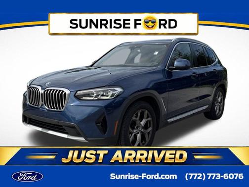 Blue Metallic 2022 BMW X3 sDrive30i