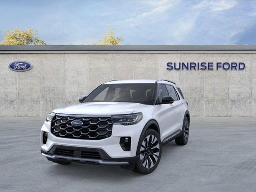 White 2026 Ford Explorer Platinum