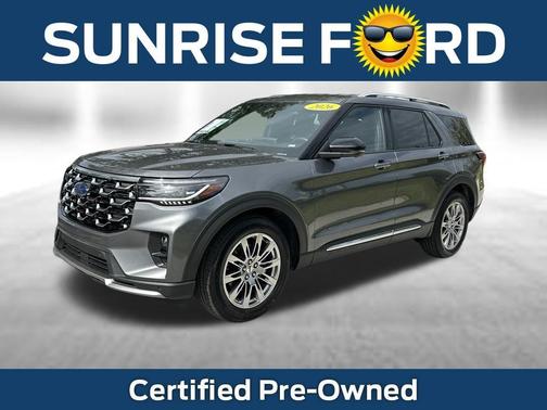 Gray Metallic 2026 Ford Explorer Platinum