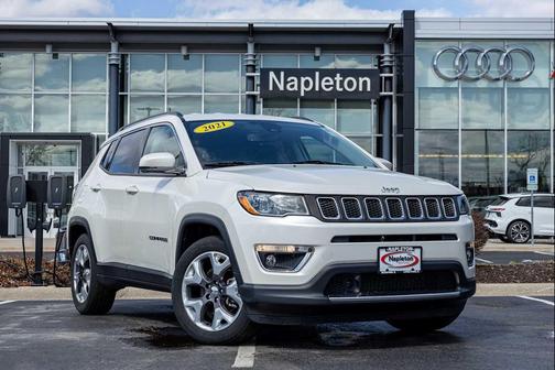 Pearl White Tri-Coat 2021 Jeep Compass Limited