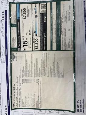 2016 Bentley Continental GT W12