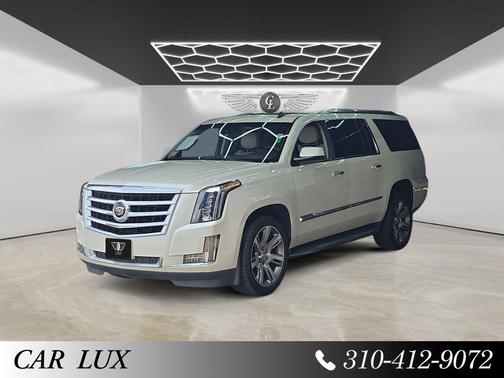 White Diamond Tricoat 2015 Cadillac Escalade ESV Luxury