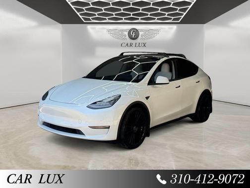 Pearl White Multi-Coat 2021 Tesla Model Y Long Range Dual Motor All-Wheel Drive