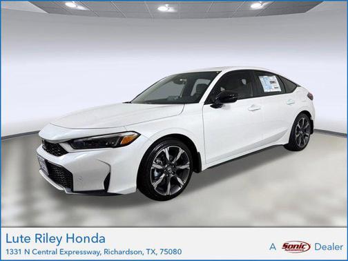 Platinum White Pearl 2026 Honda Civic Hybrid Sport Touring