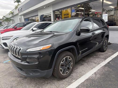 Brilliant Black Crystal Pearlcoat 2016 Jeep Cherokee Sport