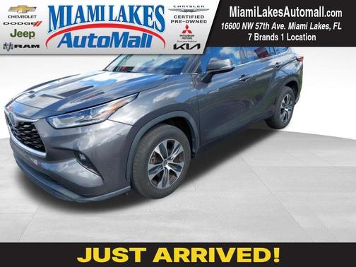 Magnetic Gray Metallic 2021 Toyota Highlander Hybrid XLE