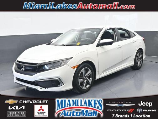 Platinum White Pearl 2020 Honda Civic LX