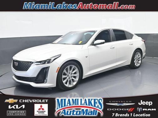 Crystal White Tri-Coat 2022 Cadillac CT5 Luxury RWD
