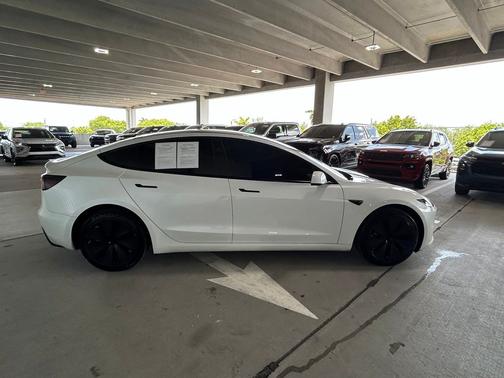 White 2025 Tesla Model 3 Long Range