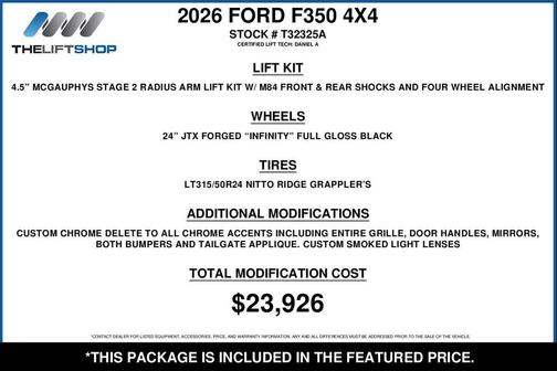 Agate Black Metallic 2026 Ford F-350 King Ranch