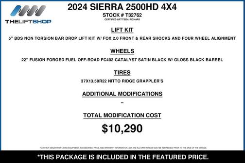Onyx Black 2024 GMC Sierra 2500 AT4