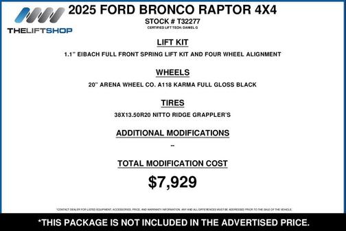 Desert Sand 2025 Ford Bronco Raptor