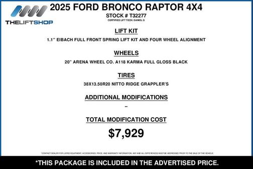 Desert Sand 2025 Ford Bronco Raptor