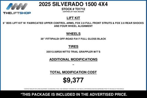 2025 Chevrolet Silverado 1500 Custom Trail Boss