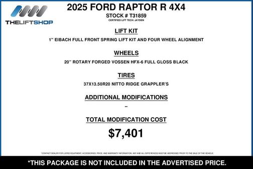 2025 Ford F-150 Raptor R