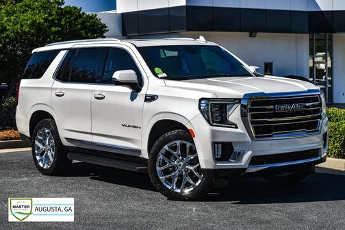 White Frost Tri-Coat 2021 GMC Yukon SLT