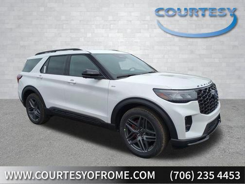 Star White Metallic Tri-Coat 2026 Ford Explorer ST-Line