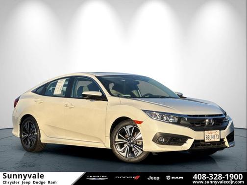 White 2017 Honda Civic EX-T