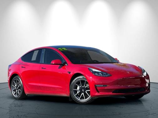 Red Metallic 2022 Tesla Model 3 Long Range