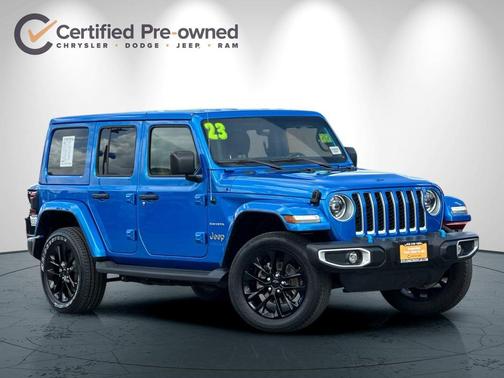 Hydro Blue Pearlcoat 2023 Jeep Wrangler 4xe Sahara