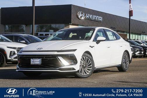 White 2026 Hyundai SONATA Hybrid SEL