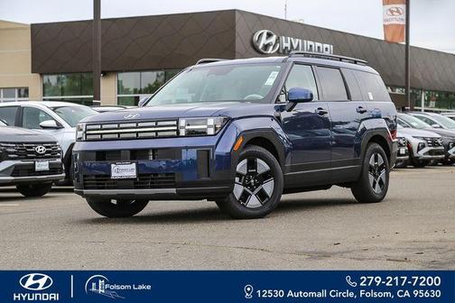 Atlantic Blue 2026 Hyundai SANTA FE HEV SEL