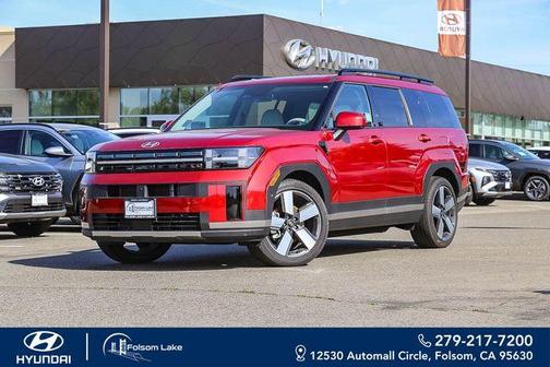 Red 2026 Hyundai SANTA FE HEV Limited