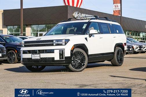 White 2026 Hyundai SANTA FE HEV Calligraphy