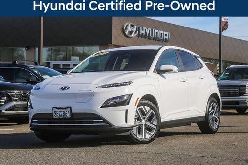 Lunar White 2023 Hyundai KONA EV SE