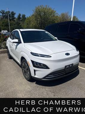 Lunar White 2023 Hyundai KONA EV Limited