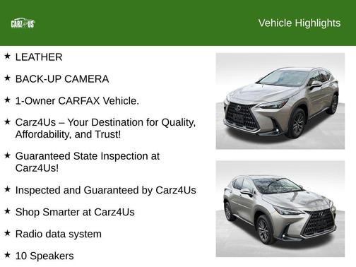 Silver 2023 Lexus NX 350 350 Base