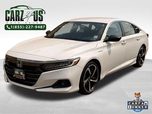 White 2022 Honda Accord Hybrid Sport