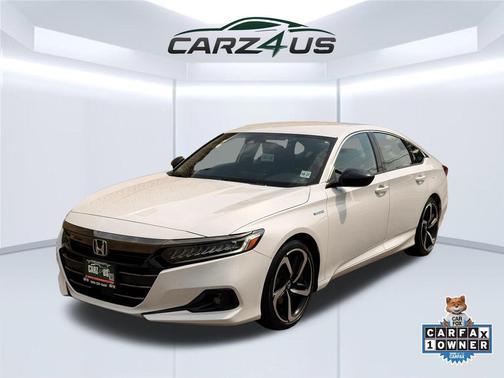 White 2022 Honda Accord Hybrid Sport