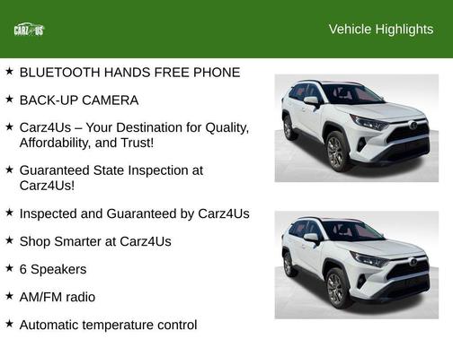 White 2019 Toyota RAV4 XLE Premium