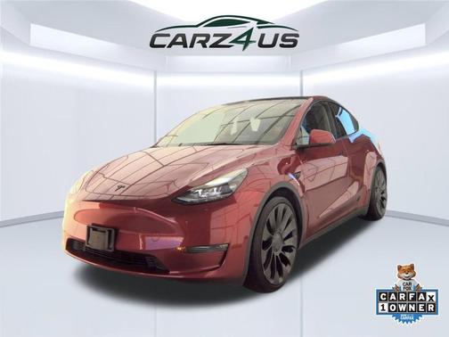 Red 2024 Tesla Model Y Performance Dual Motor All-Wheel Drive