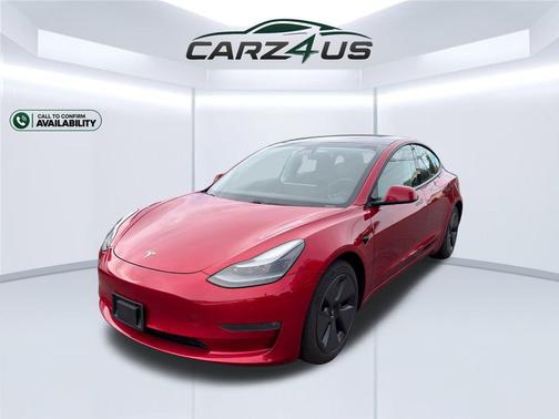 Red Multi-Coat 2021 Tesla Model 3 Long Range